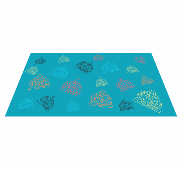 Abstract Brain Patterns kids vinyl rug - TenStickers
