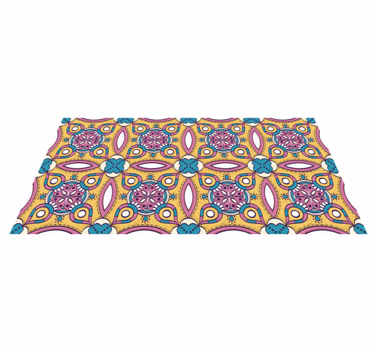 Botanical Motif Collection floral vinyl rug - TenStickers