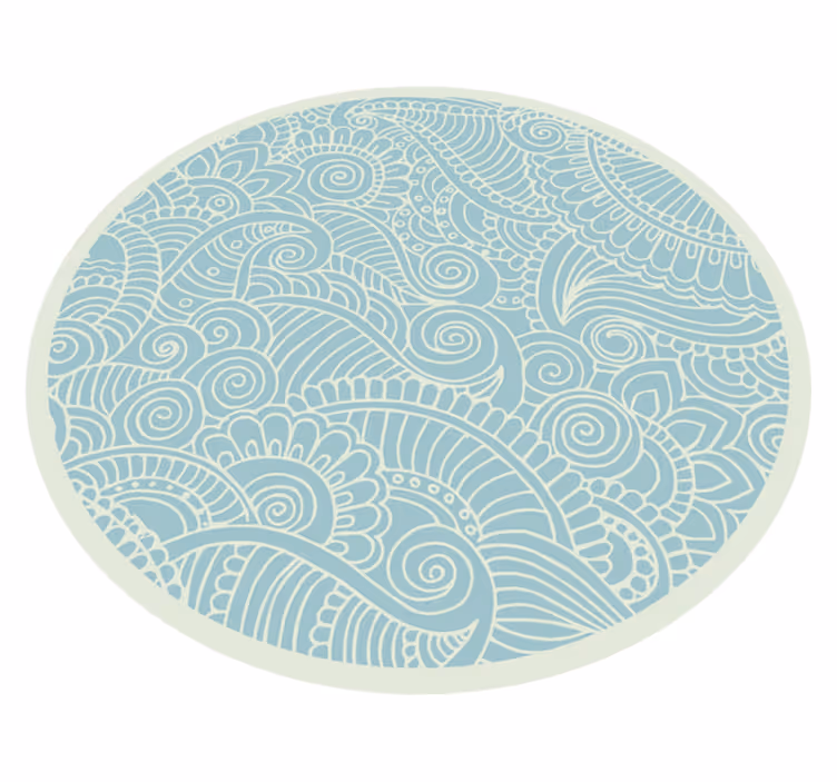 Swirling mandala mandala vinyl rug - TenStickers