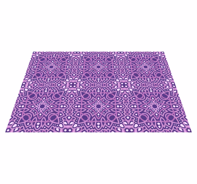 Mandala Purple Tiles mandala vinyl rug - TenStickers
