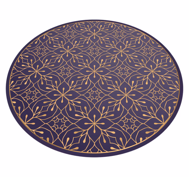 Mandala vinyl rug floral elegance - TenStickers