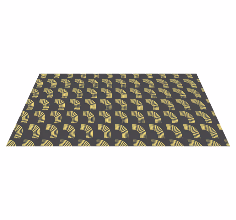 Geometric Arc Patterns stripes vinyl rug - TenStickers