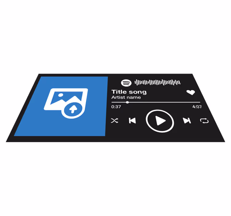 Personalized Song Showcase custom vinyl rug - TenStickers