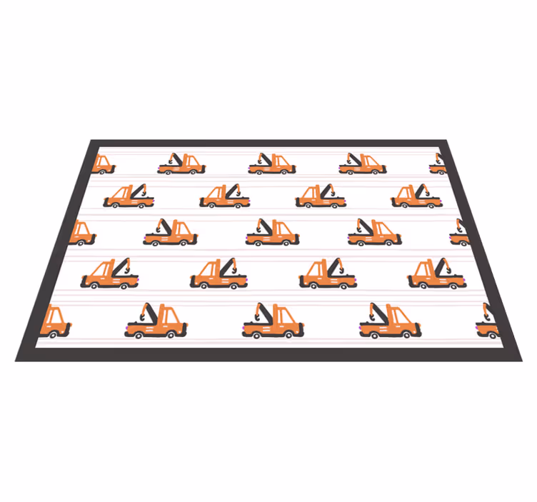 Toy Crane Pattern kids vinyl rug - TenStickers