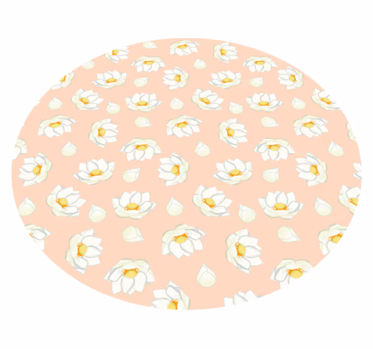 Flower Bloom floral vinyl rug - TenStickers