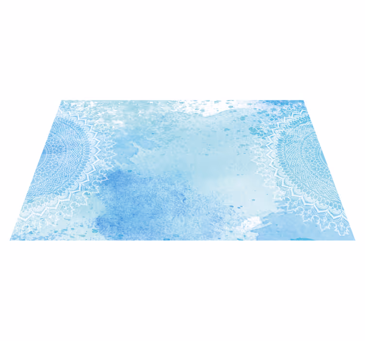 Mandala splash mandala vinyl rug - TenStickers
