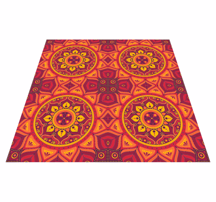 Mandala vinyl rug with mandala inspired design - TenStickers