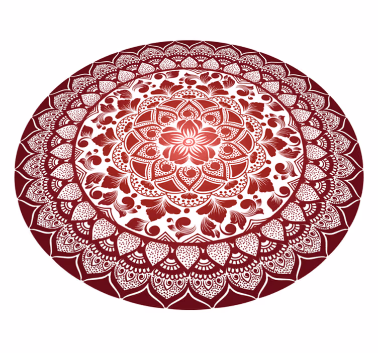 Mandala vinyl rug intricate mandala design - TenStickers