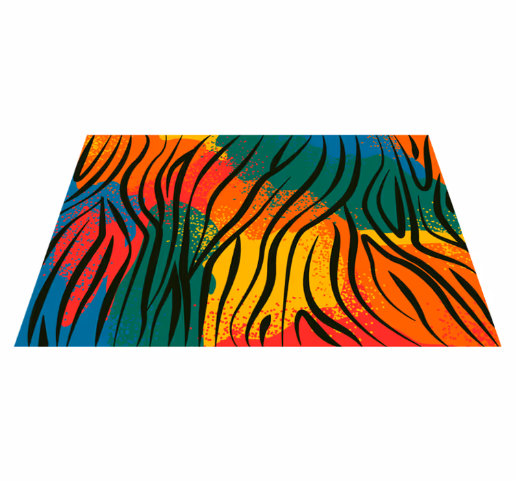 Nature vinyl rug in vibrant nature design - TenStickers