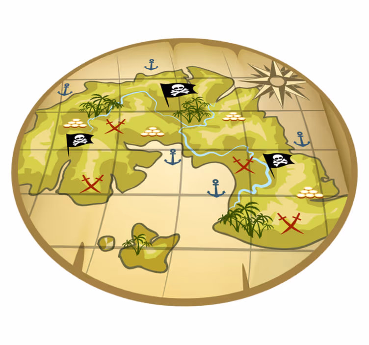 Treasure Hunt Adventure gaming vinyl rug - TenStickers