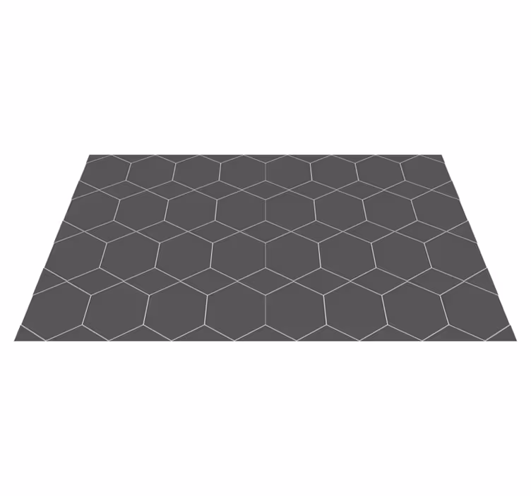 Hexagonal Tiles tile vinyl rug - TenStickers