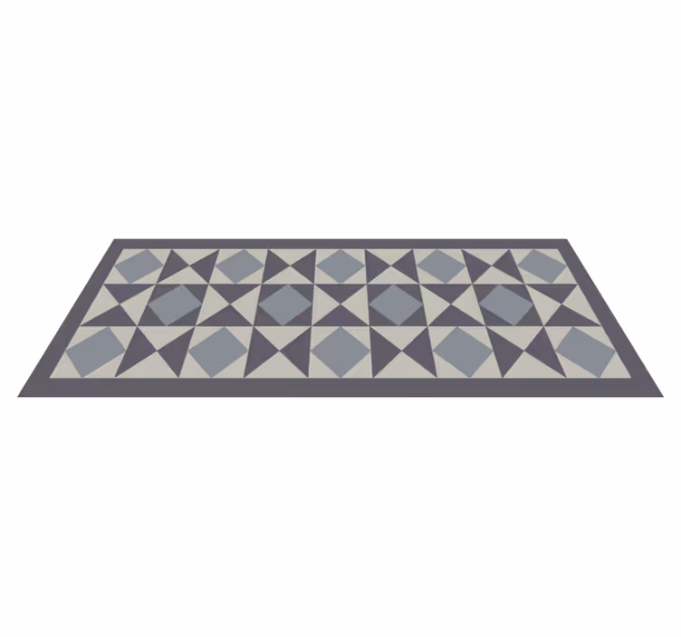 Geometric vinyl rug showcasing geometric shapes - TenStickers