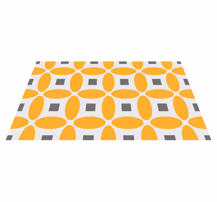 Circular Geometry geometric vinyl rug - TenStickers