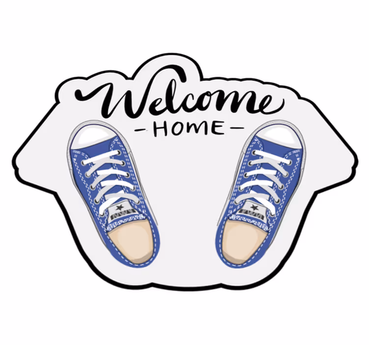 Welcome Footwear custom vinyl rug - TenStickers