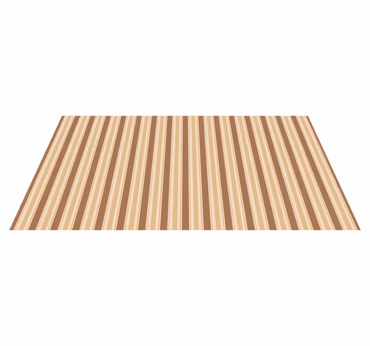 Brown striped pattern living room vinyl rug - TenStickers