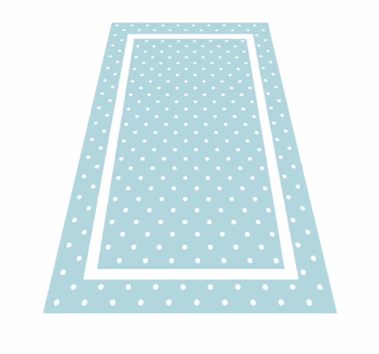 Polka dot pink border geometric rugs - TenStickers