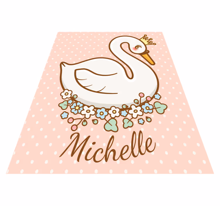 Personalized Swanscape custom vinyl rug - TenStickers