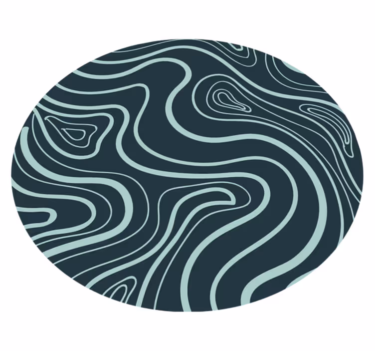 Topographic Contours texture vinyl rug - TenStickers