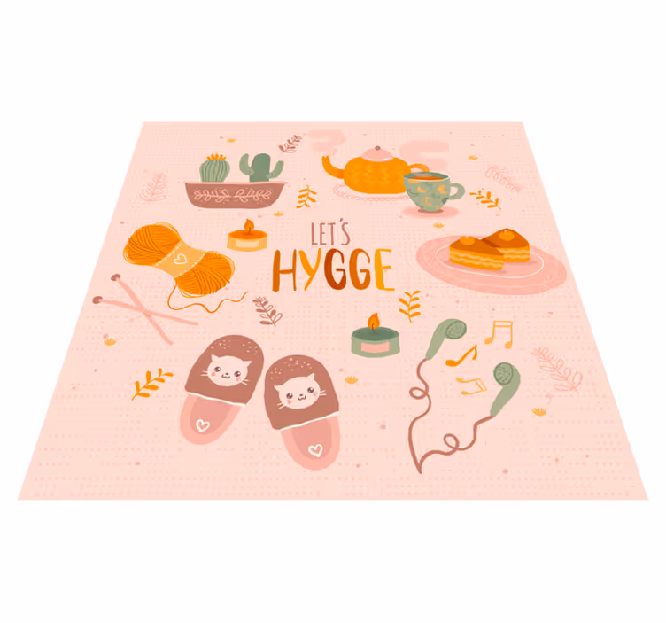 Let's hygge cozy design teenage bedroom vinyl rug - TenStickers