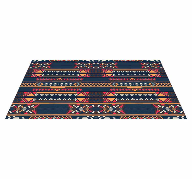 Tribal Pattern Motif ethnic vinyl rug - TenStickers