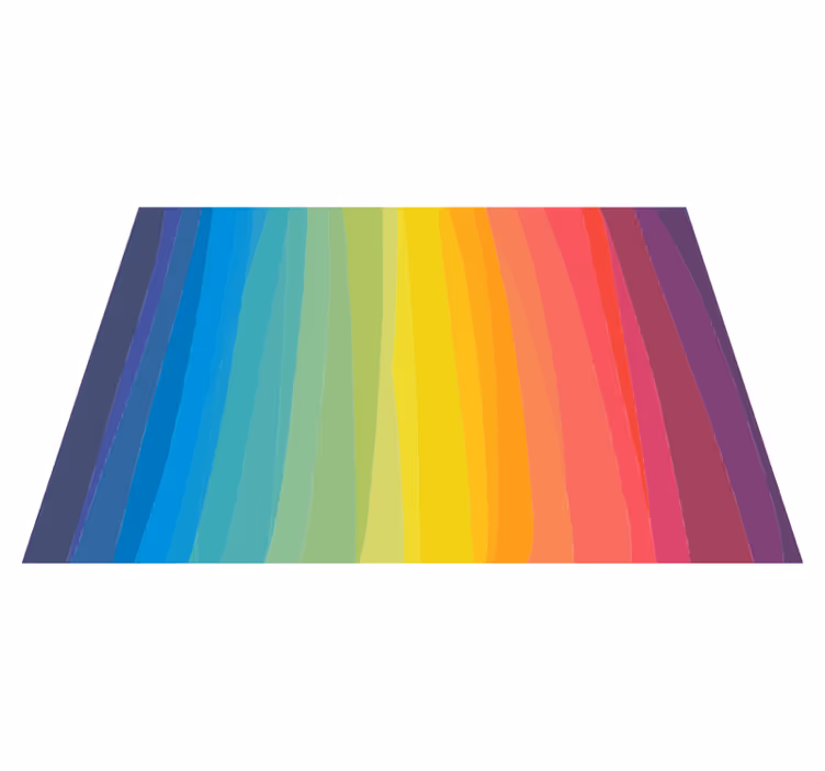 Vibrant Gradient Bands stripes vinyl rug - TenStickers