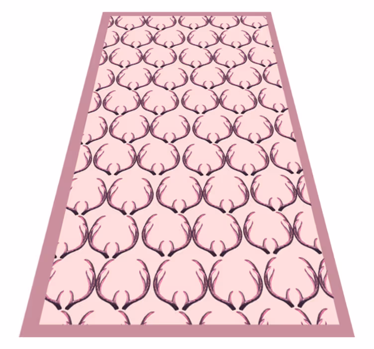 Elegant Antler Motif scandinavian vinyl rug - TenStickers