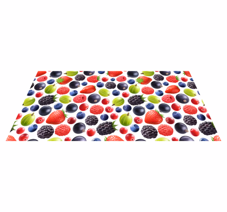 Berry collection kitchen vinyl rug - TenStickers