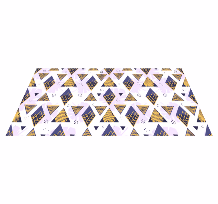 Triangular marble motif geometric vinyl rug - TenStickers