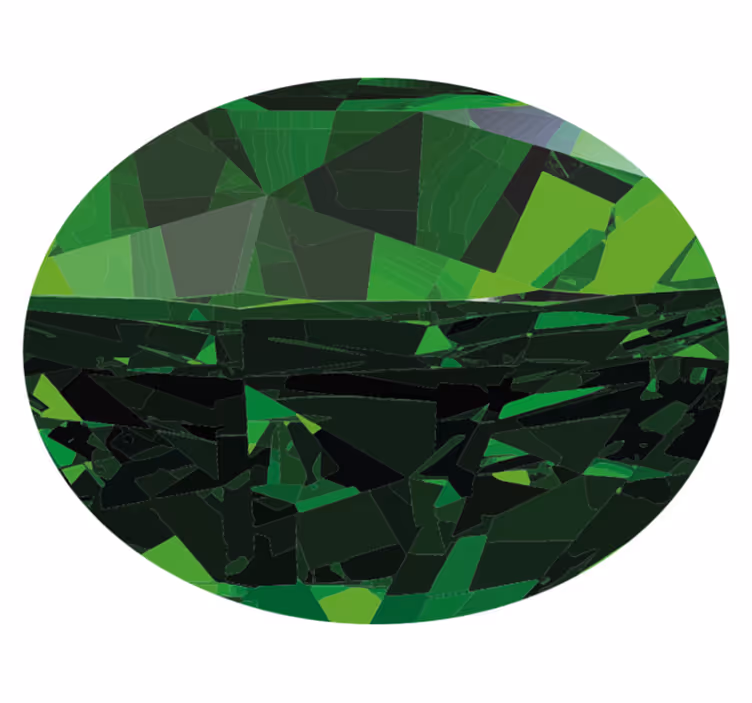 Geometric Green Facets texture vinyl rug - TenStickers