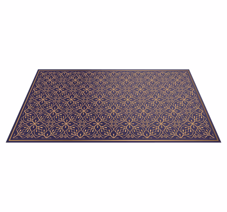 Sophisticated Botanical Idea floral vinyl rug - TenStickers