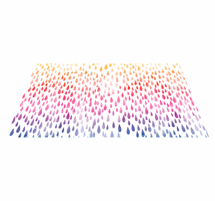 Colourful drops mosaic vinyl rug - TenStickers