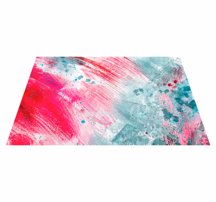 Colourful artistic pattern mosaic vinyl rug - TenStickers