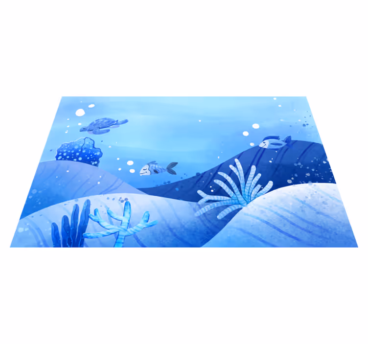Ocean Scene nature vinyl rug - TenStickers
