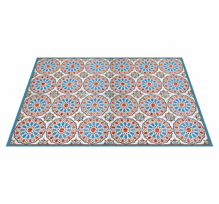 Beja round vintage  kitchen floor tiles - TenStickers