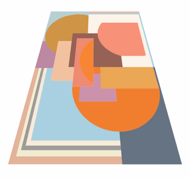 Striking Forms geometric vinyl rug - TenStickers