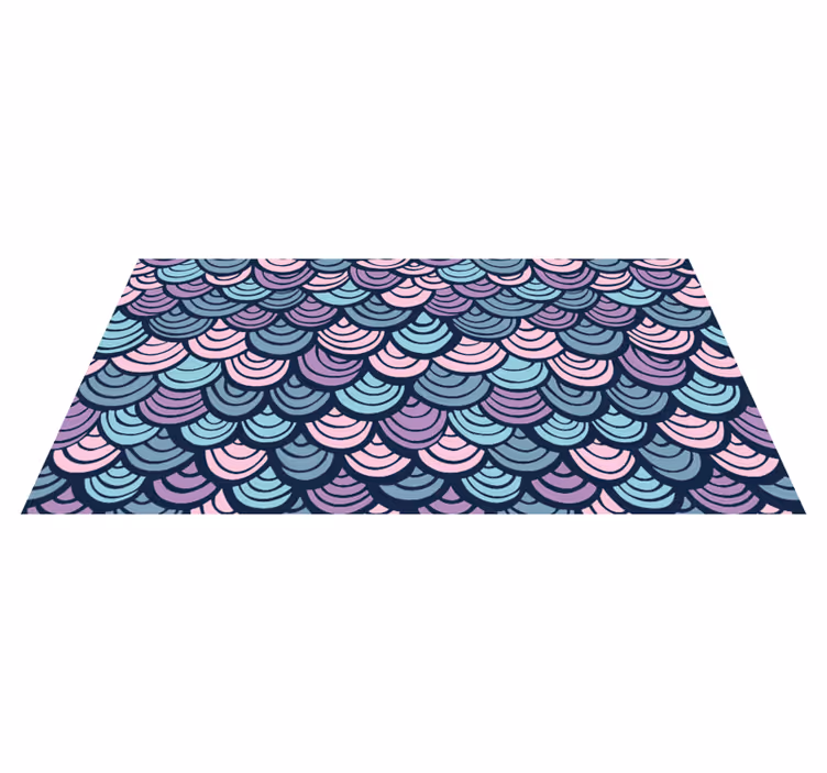 Scales mosaic vinyl floor tiles - TenStickers