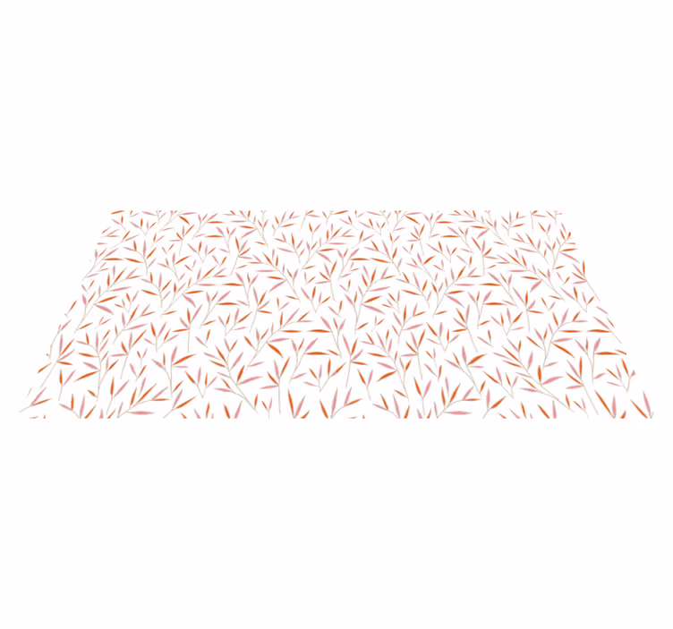 Delicate Leaf Pattern floral vinyl rug - TenStickers