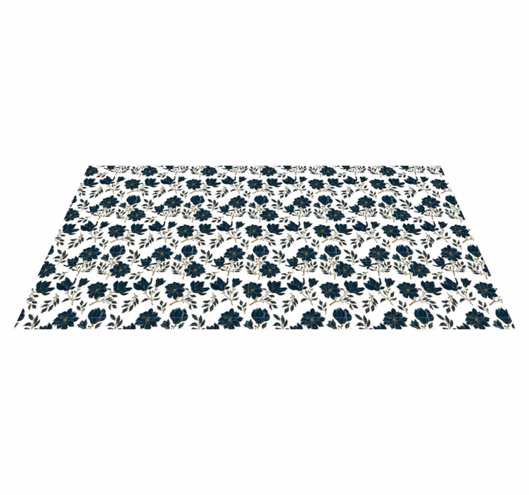 Floral beauty design floral vinyl rug - TenStickers