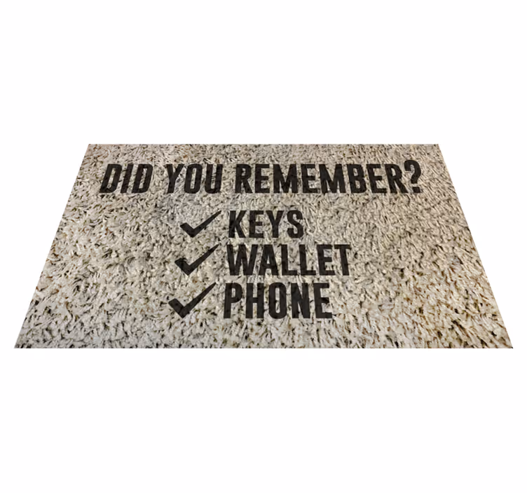 Check List Reminder hallway vinyl rug - TenStickers