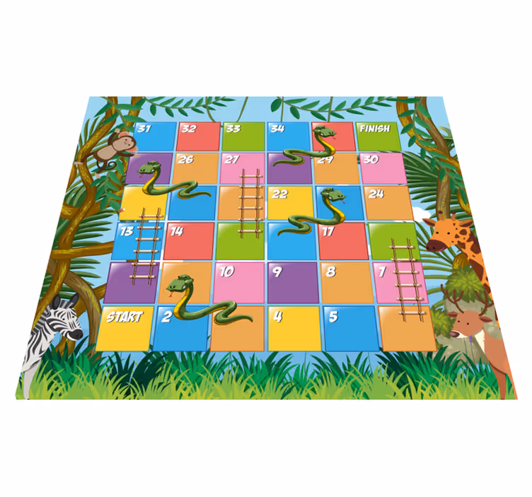 Snakes and Ladders game mat - TenStickers