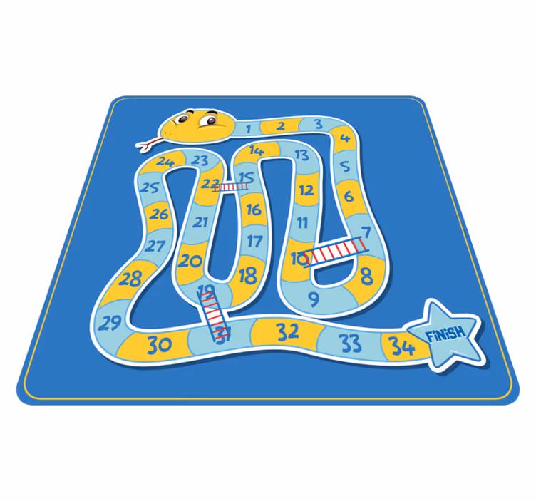 Snake and ladders gaming vinyl rug - TenStickers