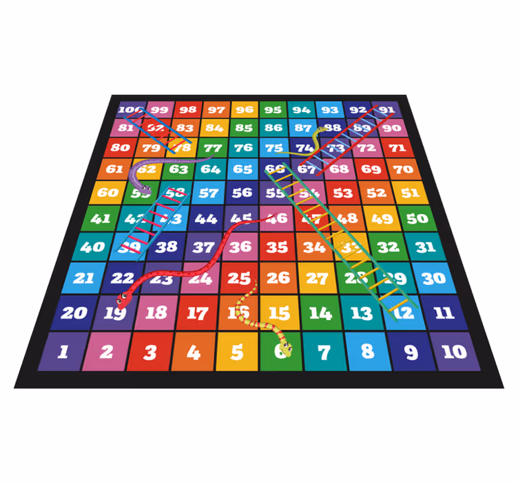 Gaming vinyl rug snakes and ladders - TenStickers