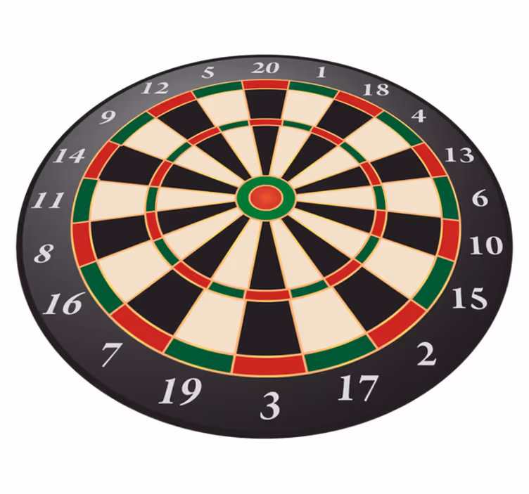 Dartboard Style teenage bedroom vinyl rug - TenStickers
