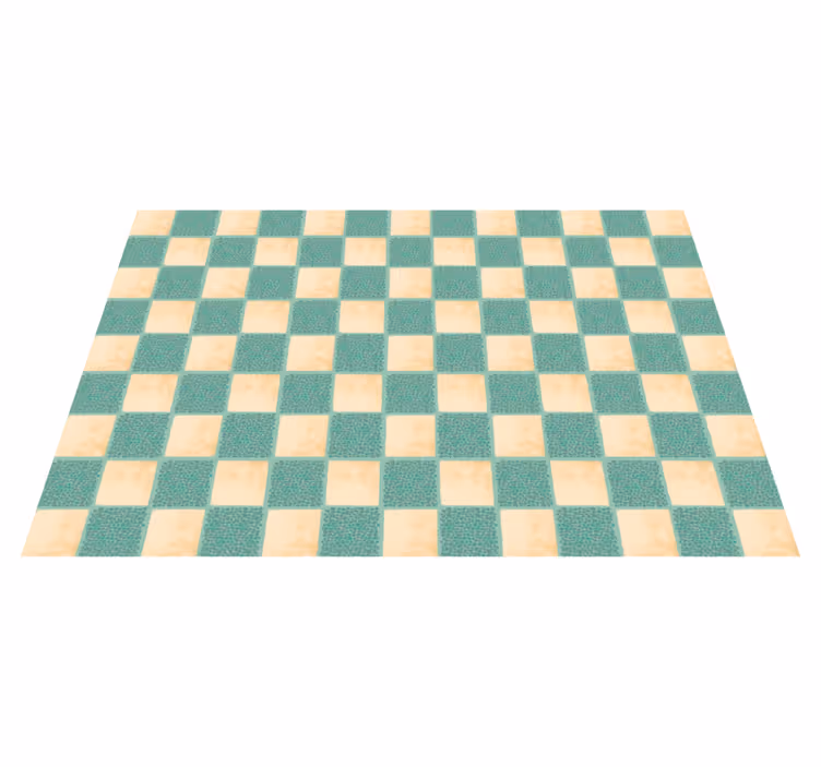 CHECKERED PAST AREA RUG mosaic floor tiles - TenStickers