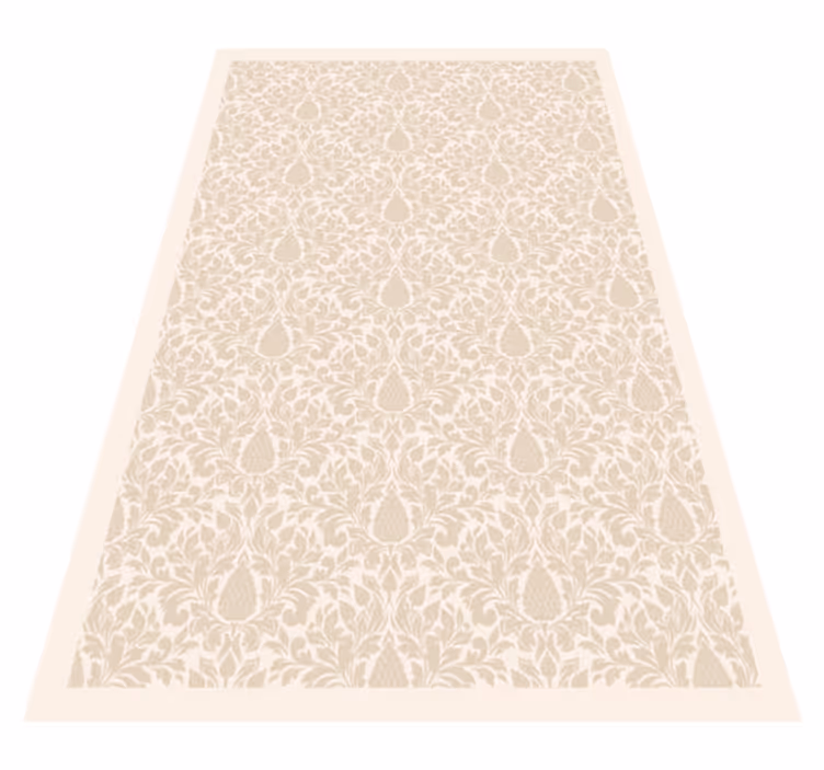 Elegant Floral Motif nature vinyl rug - TenStickers