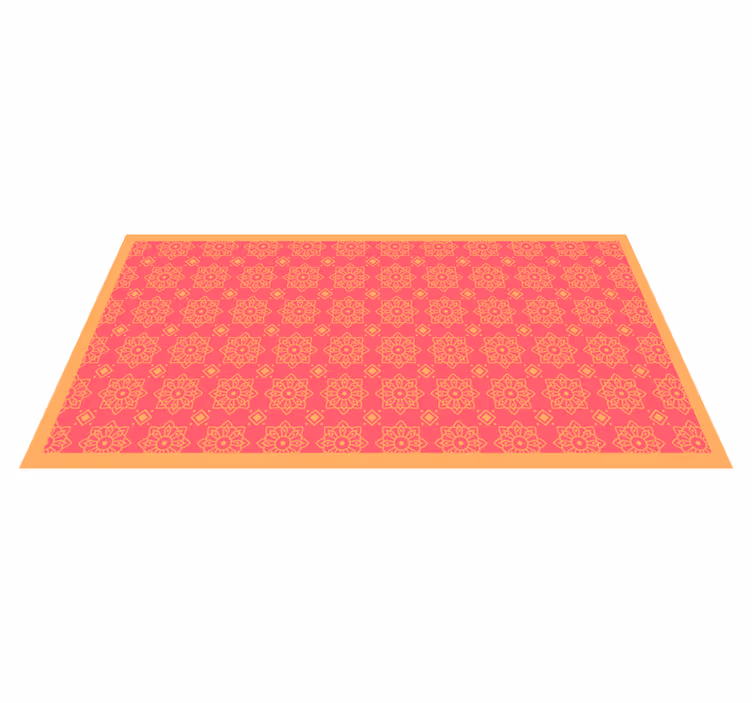 Sophisticated pink tiles living room vinyl rug - TenStickers