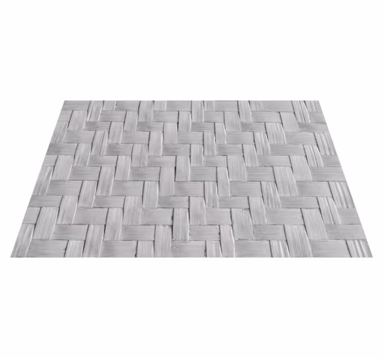 Woven grey texture living room vinyl rug - TenStickers