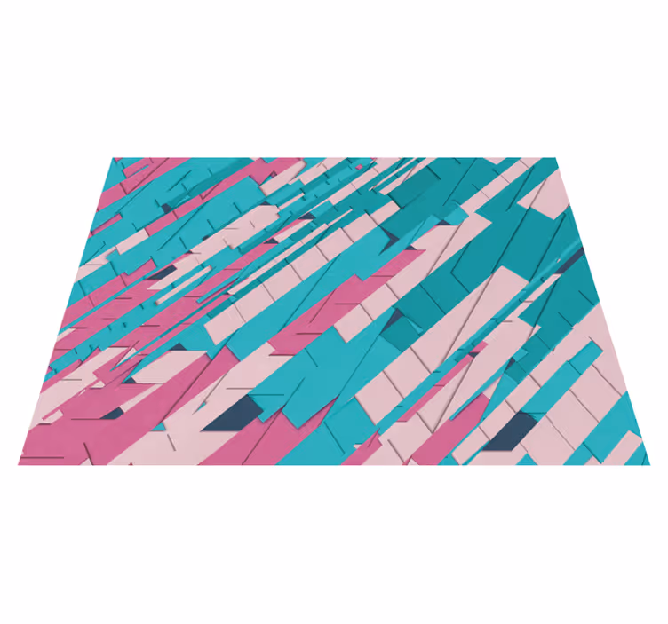 Abstract Angular Pattern geometric vinyl rug - TenStickers