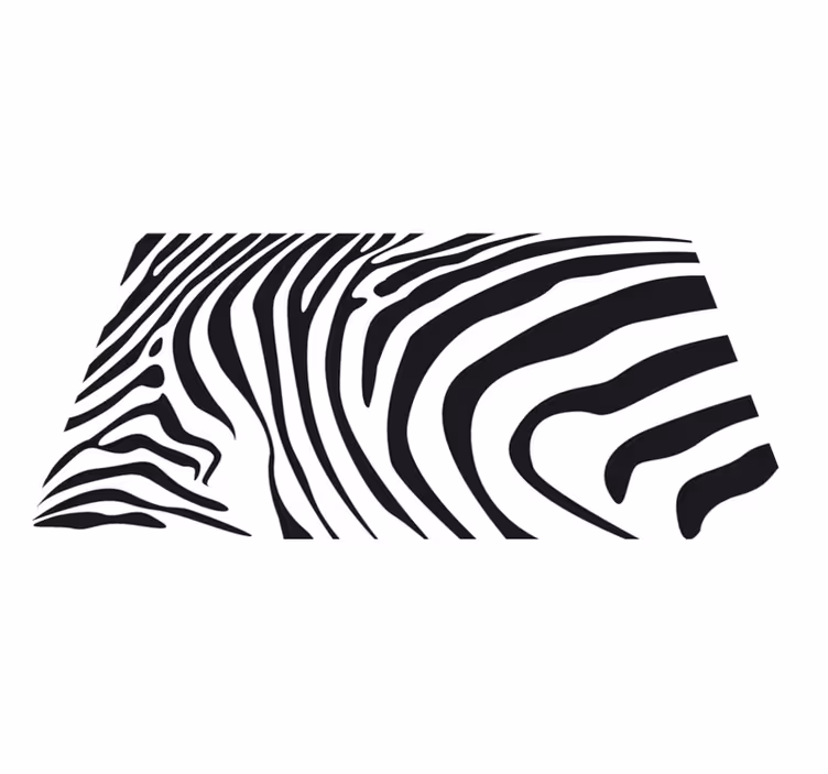 Animal print vinyl rug zebra stripes - TenStickers