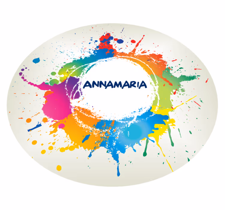 Splashes with name teenage bedroom vinyl rug - TenStickers